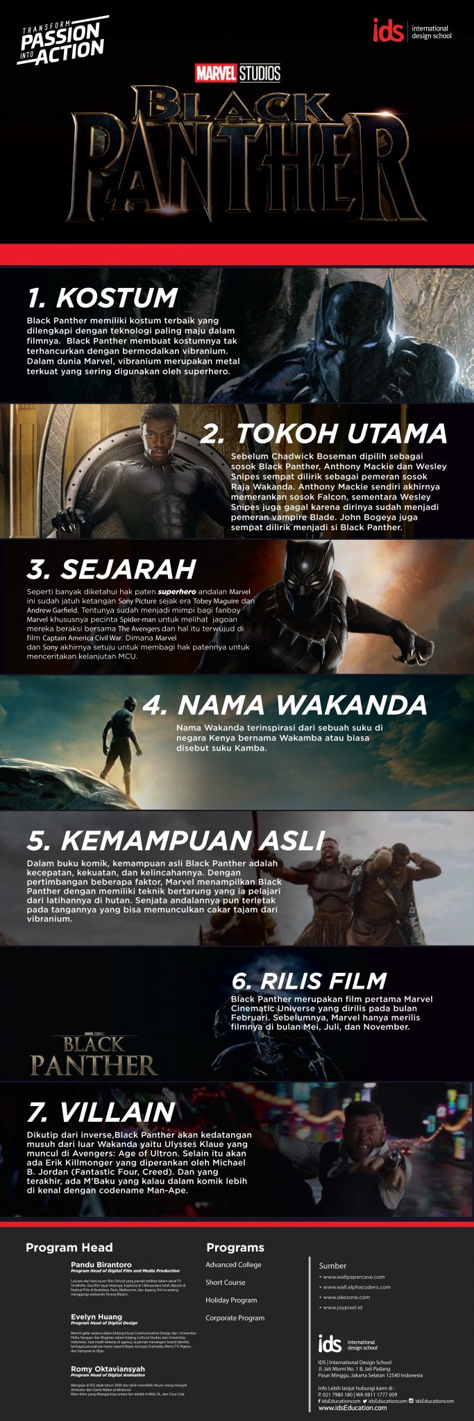 Infografis black panther