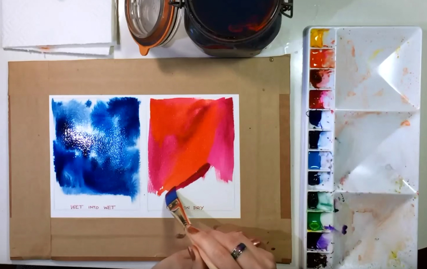 Teknik penggunaan warna ketika melukis dengan hanya menggunakan satu jenis warna merupakan teknik