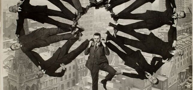 photo-manipulation-before-digital-age-man-on-rooftop-with-eleven-men