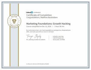 LinkedIn learning certificate