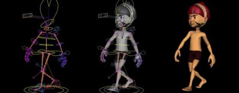 cara animation rigging bekerja