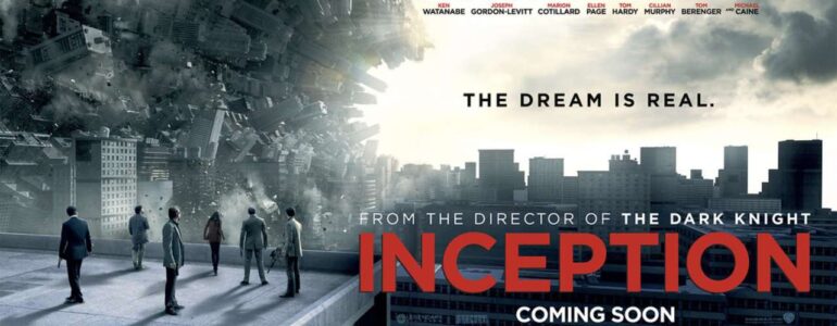 Contoh desain grafis dan film poster film inception