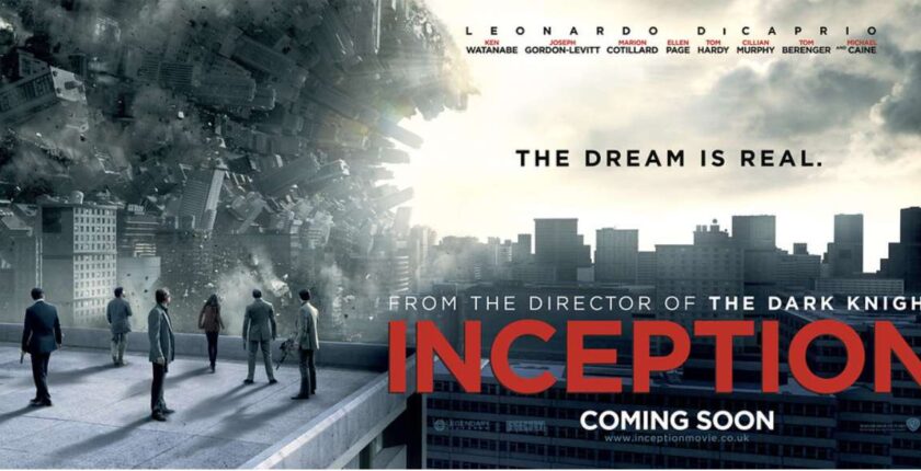 Contoh desain grafis dan film poster film inception