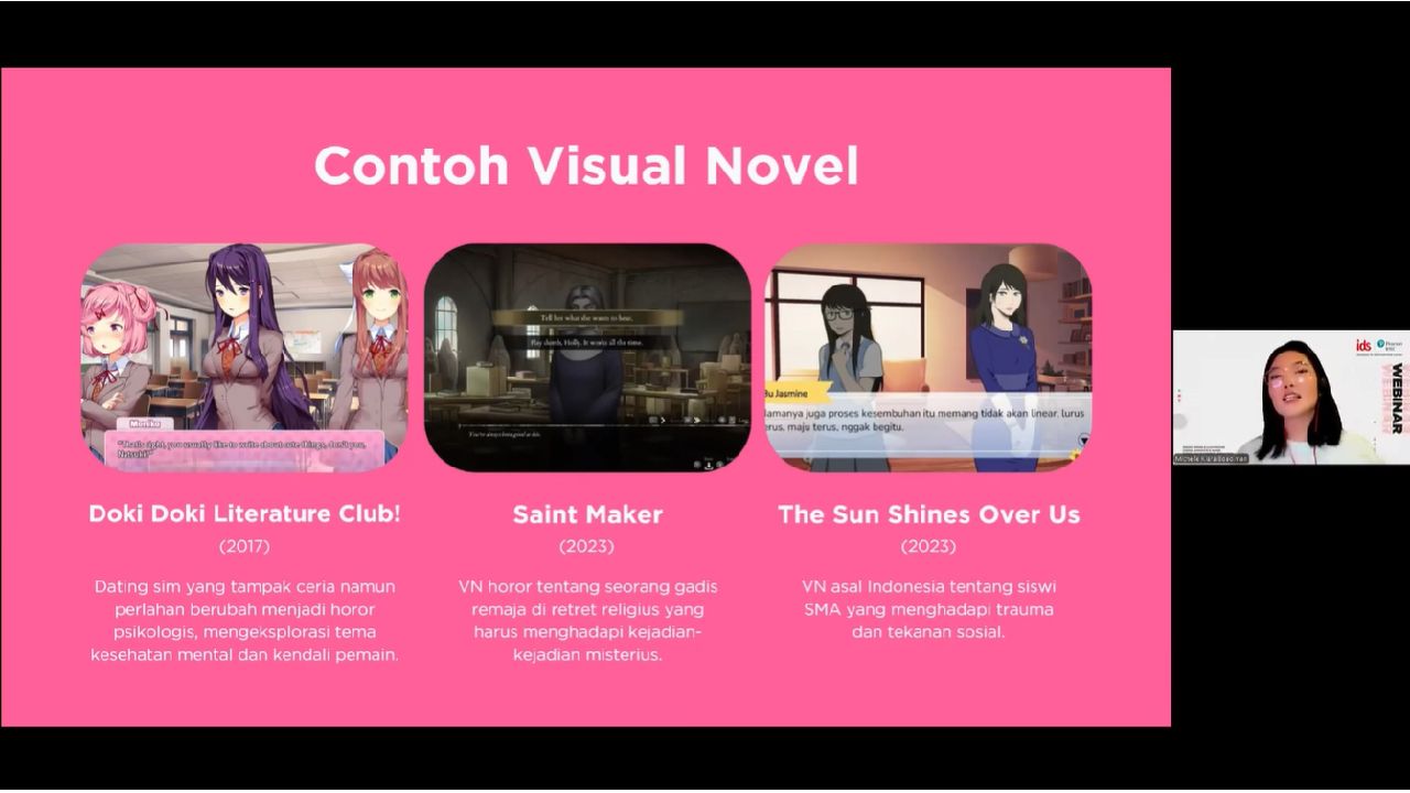 Mengenal Game Visual Novel Bersama Michelle Kiara Boediman