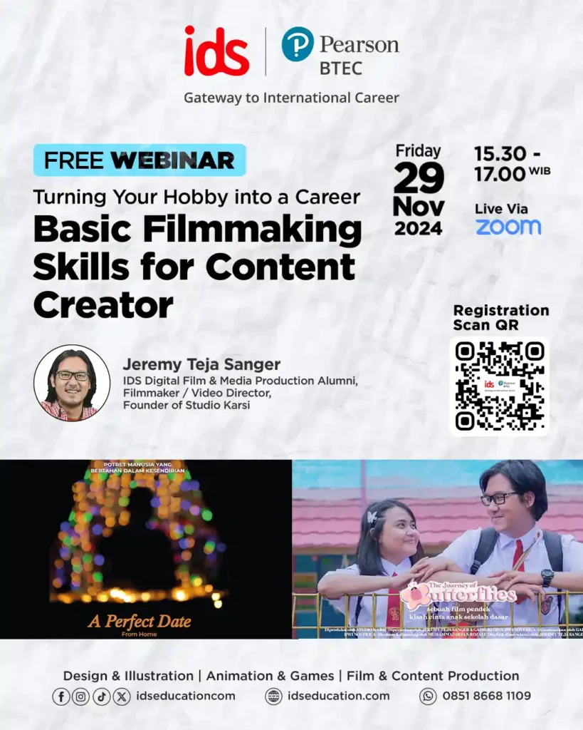 Webinar Basic Filmmaking Skills for Content Creator