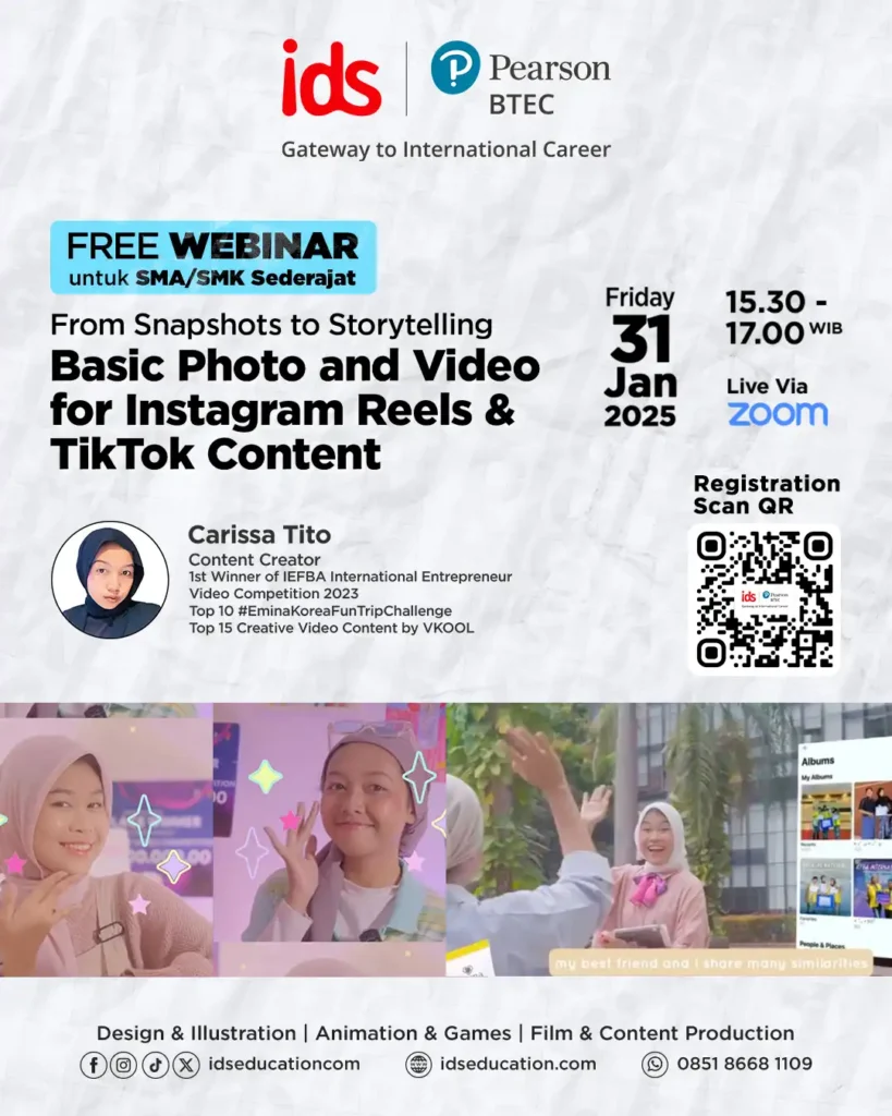 Free Webinar: Basic Photo and Video for Instagram & TikTok