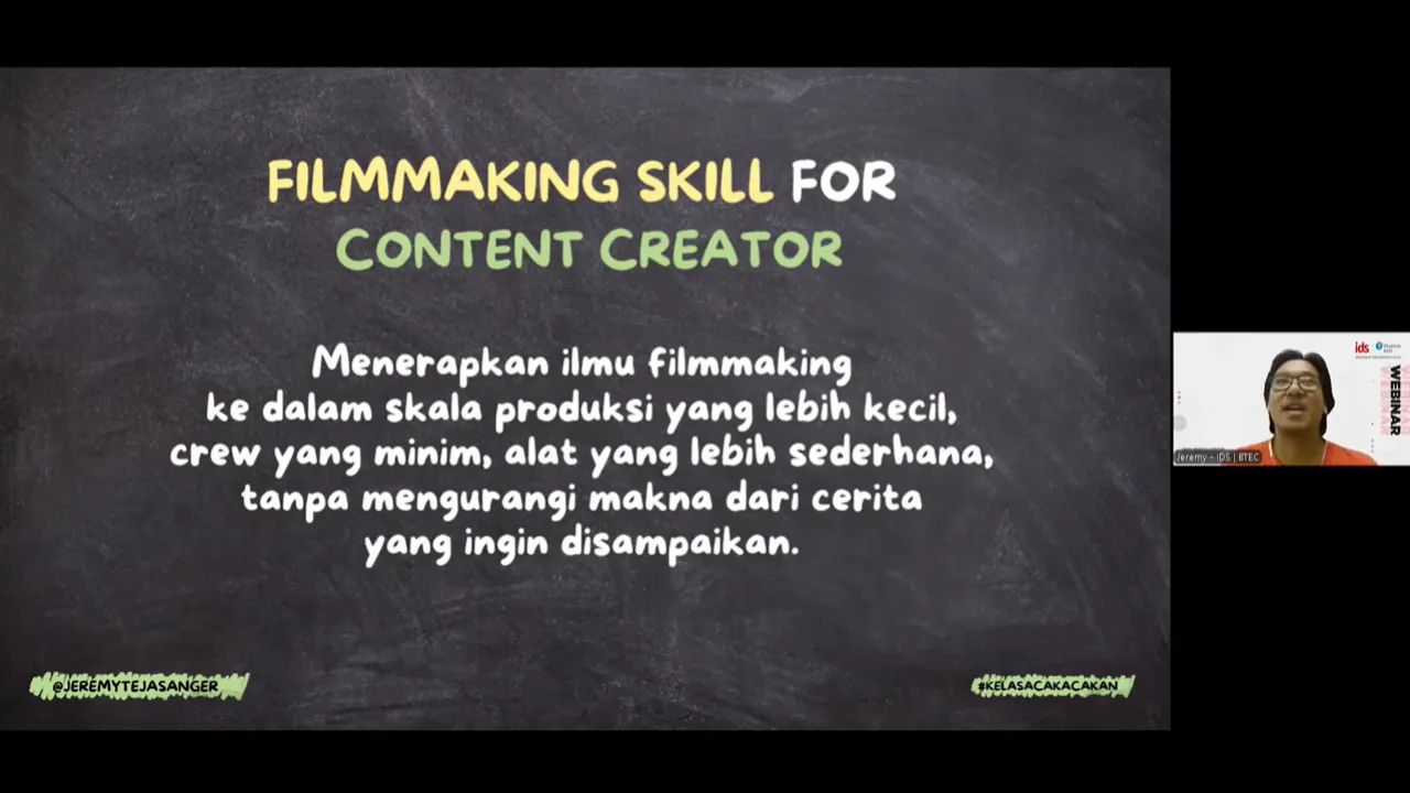 Webinar Filmmaking Content Creators