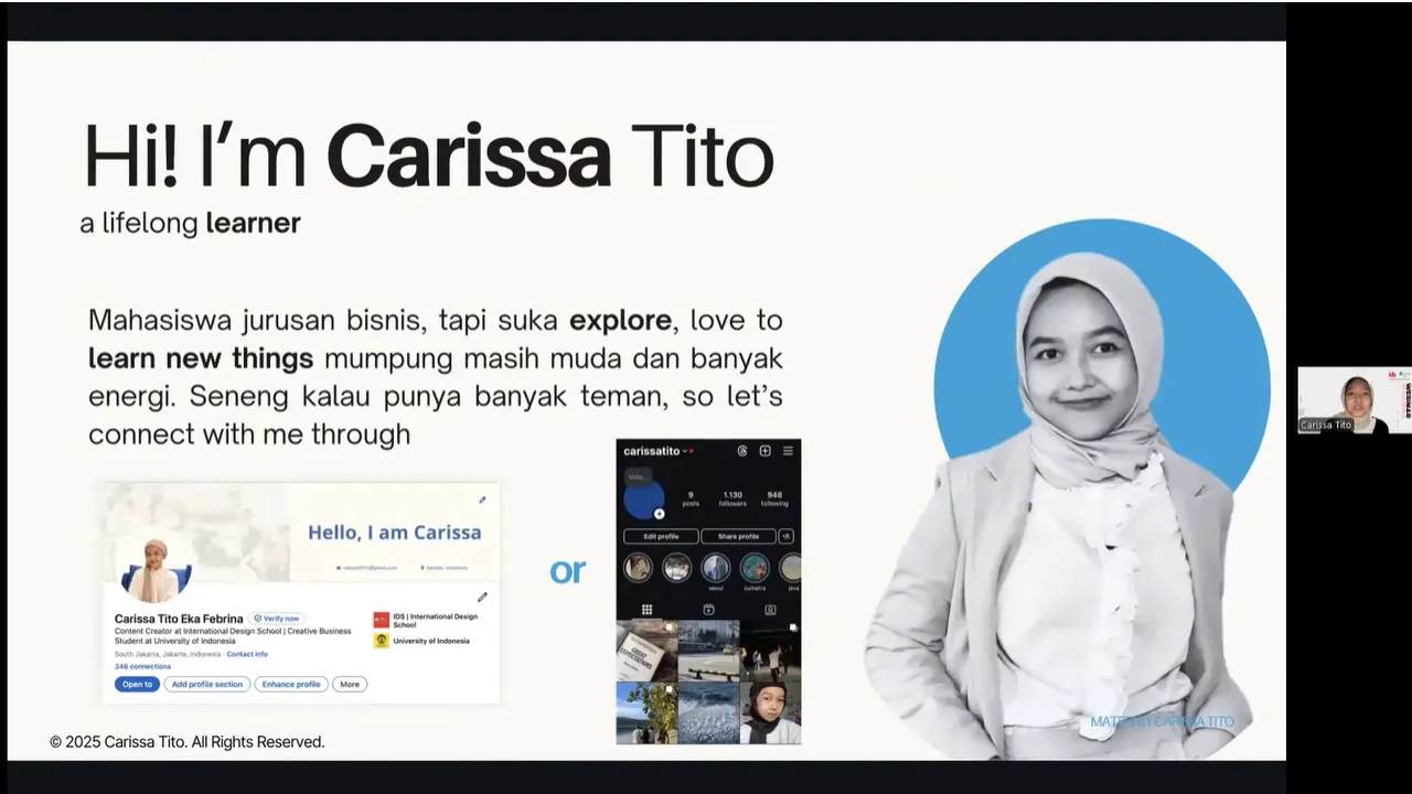 Webinar Basic Photo and Video for Instagram Reels & TikTok with Carissa Tito