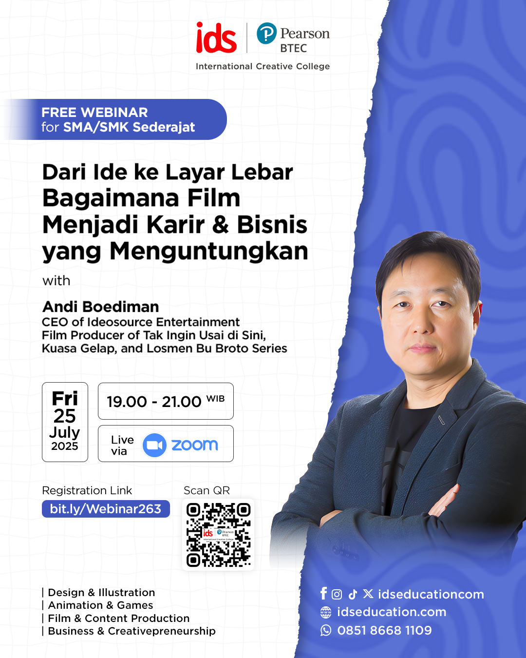 Webinar Bisnis dan Karir Menguntungkan di Dunia Film