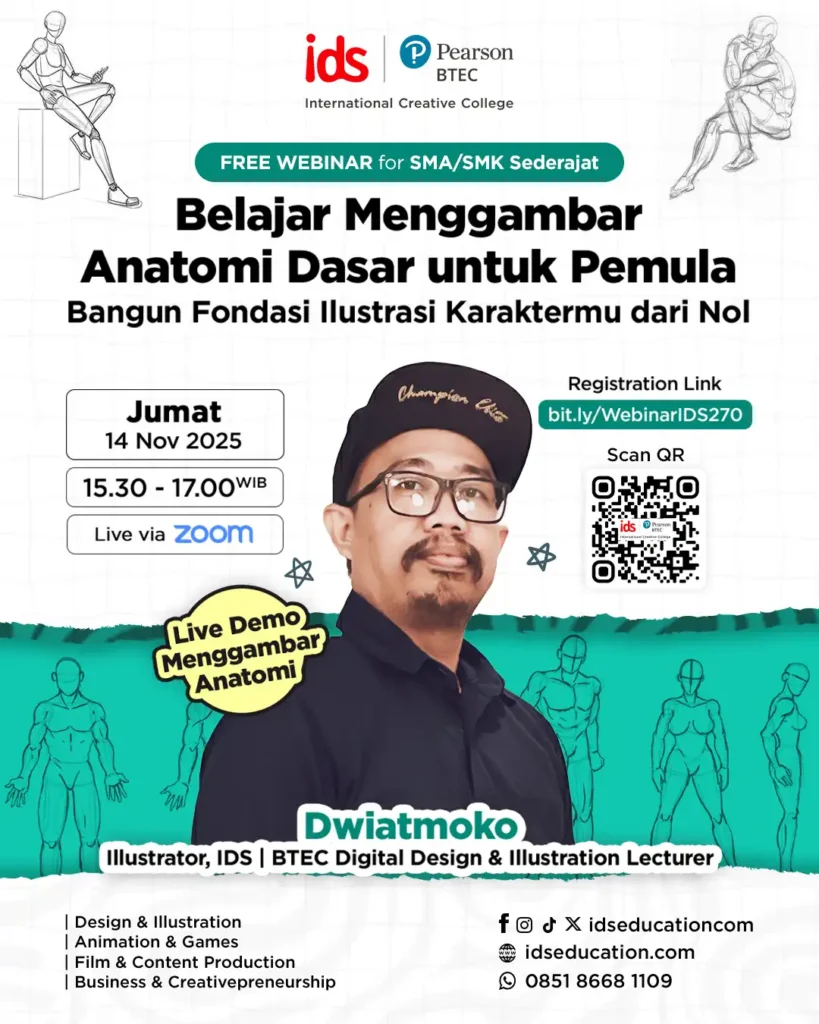 IDS BTEC Webinar 270 Menggambar Anatomi Dasar Manusia Bersama Dwiatmoko